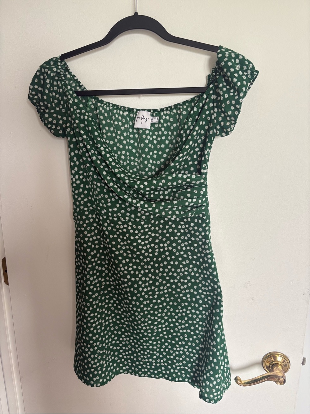 Oh Polly Green Floral Mini Dress